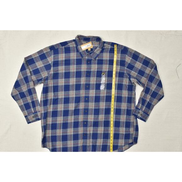 NEW Foundry Supply Co. Men's 3XLT Plaid Flannel Button Down Shirt - Picture 3 of 8